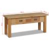 Hall Bench Solid Teak 90x30x40 cm - Rustic Furniture