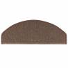 Carpet Stair Treads 15 pcs Coffee Brown | Non-Slip Safety Mats