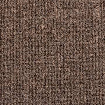 Carpet Stair Treads 15 pcs Coffee Brown | Non-Slip Safety Mats