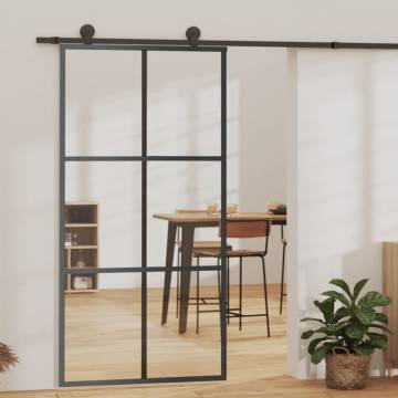 Sliding Door with Hardware Set ESG Glass & Aluminium - 102x205 cm