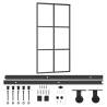 Sliding Door with Hardware Set ESG Glass & Aluminium - 102x205 cm