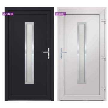 Stylish Anthracite Front Door 98x208 cm PVC - Secure Your Home