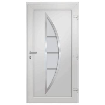 Elegant White Front Door 98x208 cm - Secure & Stylish