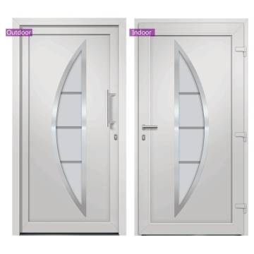 Elegant White Front Door 98x208 cm - Secure & Stylish