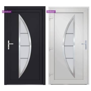 Front Door Anthracite 98x190 cm PVC - Stylish and Secure