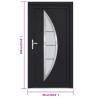 Front Door Anthracite 98x190 cm PVC - Stylish and Secure