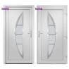 Front Door White 98x200 cm PVC - Elegant & Secure Entry Door