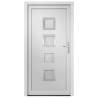 Front Door White 108x208 cm PVC - Security & Elegance