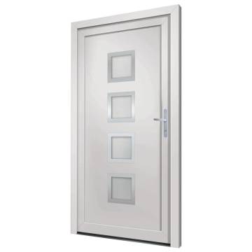 Front Door White 108x208 cm PVC - Security & Elegance