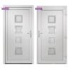 Front Door White 108x208 cm PVC - Security & Elegance