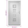 Front Door White 108x208 cm PVC - Security & Elegance