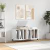 Record Cabinet High Gloss White 100x38x48 cm Engineered Wood Colour high gloss white Quantity in Package 1 