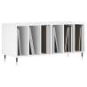 Stylish High Gloss White Record Cabinet - 100x38x48 cm