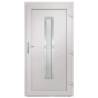 Front Door White 108x200 cm PVC - Secure & Stylish Entrance