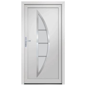 Front Door White 98x190 cm PVC - Durable & Elegant Design