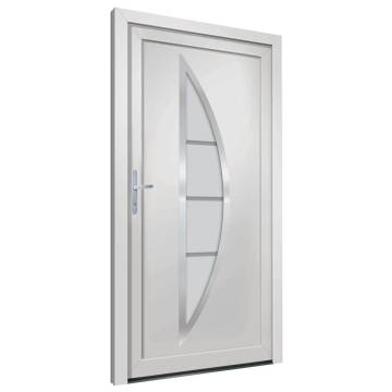 Front Door White 98x190 cm PVC - Durable & Elegant Design