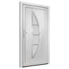 Front Door White 98x190 cm PVC - Durable & Elegant Design