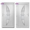 Front Door White 98x190 cm PVC - Durable & Elegant Design