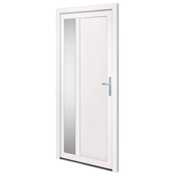 White PVC Front Door 98x208 cm - Secure & Stylish Entrance