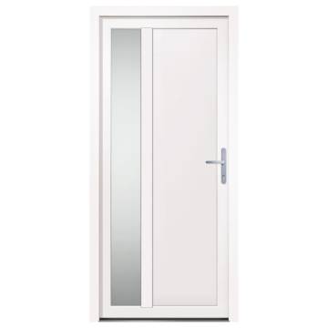 White PVC Front Door 98x208 cm - Secure & Stylish Entrance