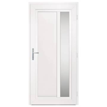 White PVC Front Door 98x208 cm - Secure & Stylish Entrance