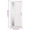 White PVC Front Door 98x208 cm - Secure & Stylish Entrance