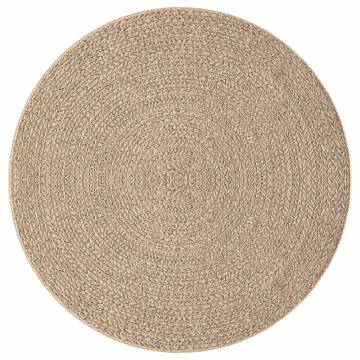 Rug 160 cm Jute Look for Indoor & Outdoor Use | HipoMarket