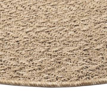 Rug 160 cm Jute Look for Indoor & Outdoor Use | HipoMarket