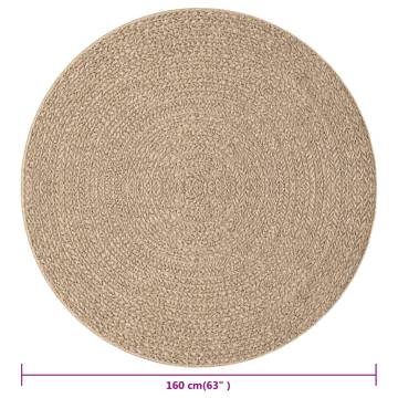 Rug 160 cm Jute Look for Indoor & Outdoor Use | HipoMarket