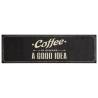 Soft Velvet Kitchen Rug Washable Coffee Text 45x150 cm