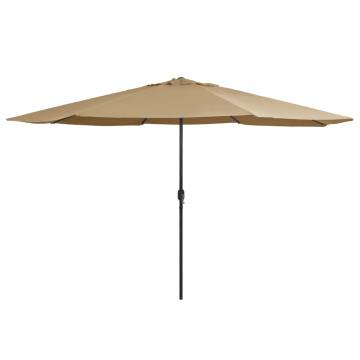 Outdoor Parasol with Metal Pole 400 cm - Taupe Shade Solution