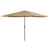 Outdoor Parasol with Metal Pole 400 cm Taupe Colour taupe Quantity in Package 1 