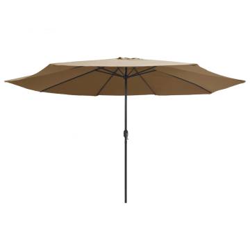 Outdoor Parasol with Metal Pole 400 cm - Taupe Shade Solution