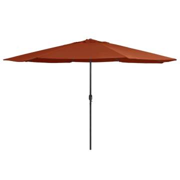 Outdoor Parasol with Metal Pole 400 cm - Terracotta