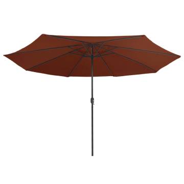 Outdoor Parasol with Metal Pole 400 cm - Terracotta