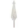 Elegant Cream White Wooden Parasol - 200x300 cm | HipoMarket