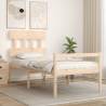 Solid Wood Bed Frame with Headboard - 100x200 cm | HipoMarket