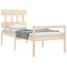 Solid Wood Bed Frame with Headboard - 100x200 cm | HipoMarket