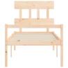 Solid Wood Bed Frame with Headboard - 100x200 cm | HipoMarket