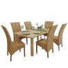 Dining Chairs 6 pcs Brown Natural Rattan Quantity in Package 6 