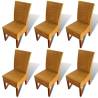 Dining Chairs Set of 6 - Brown Natural Rattan | Hipo Market