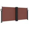 Retractable Side Awning Brown 100x1000 cm - Privacy & Shade