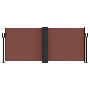 Retractable Side Awning Brown 100x1000 cm - Privacy & Shade