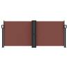 Retractable Side Awning Brown 100x1000 cm - Privacy & Shade