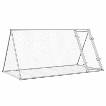 Rabbit Cage Silver 200x105x91 cm - Galvanised Steel Enclosure