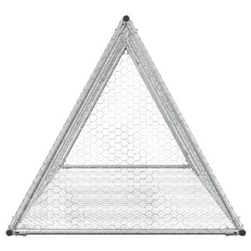 Rabbit Cage Silver 200x105x91 cm - Galvanised Steel Enclosure