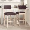 Bar Chairs 2 pcs - Solid Wood & Faux Leather | HipoMarket