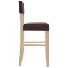 Bar Chairs 2 pcs - Solid Wood & Faux Leather | HipoMarket