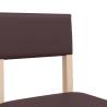 Bar Chairs 2 pcs - Solid Wood & Faux Leather | HipoMarket