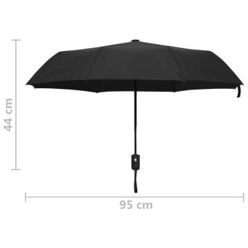 Automatic Folding Umbrella Black 95 cm - Easy & Compact